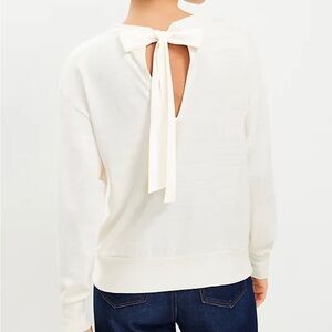 NWT Loft lightweight sweater with bow back